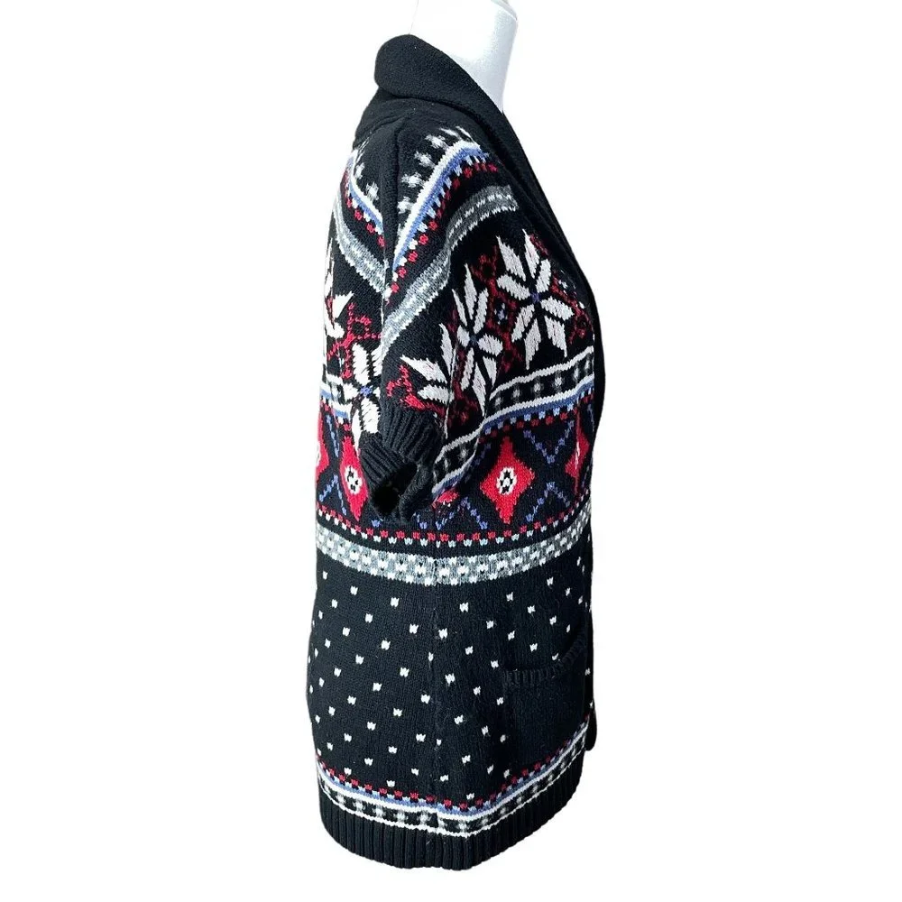 Tommy Hilfiger Fair Isle Vest Short Sleeve Sweater Medium - Picture 2 of 12